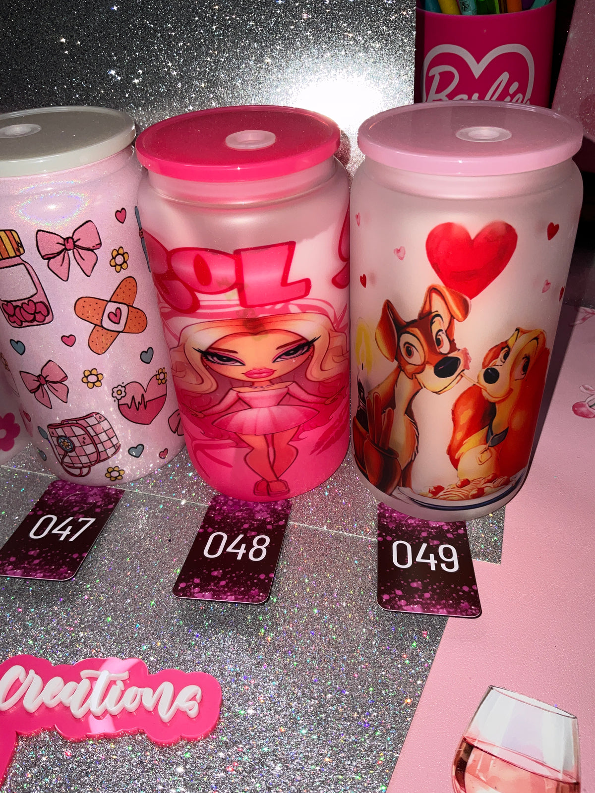 16oz Glass Tumblers Sublimation Design