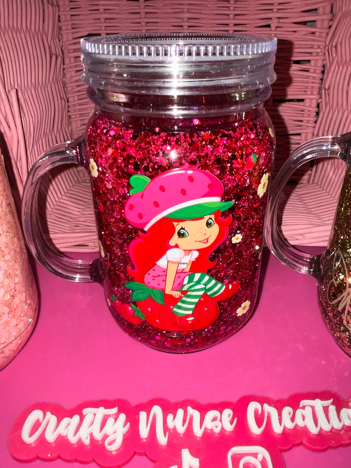 20oz Plastic Mason Jar Snowglobes