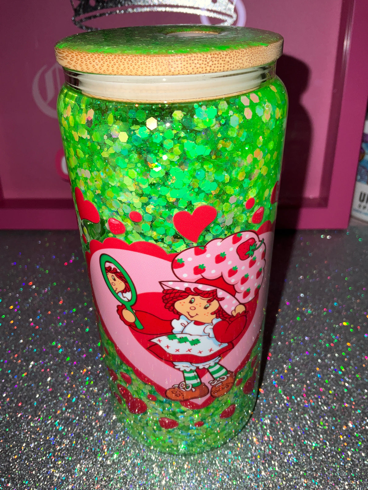 20oz Premade Glass Snow-globes Mugs