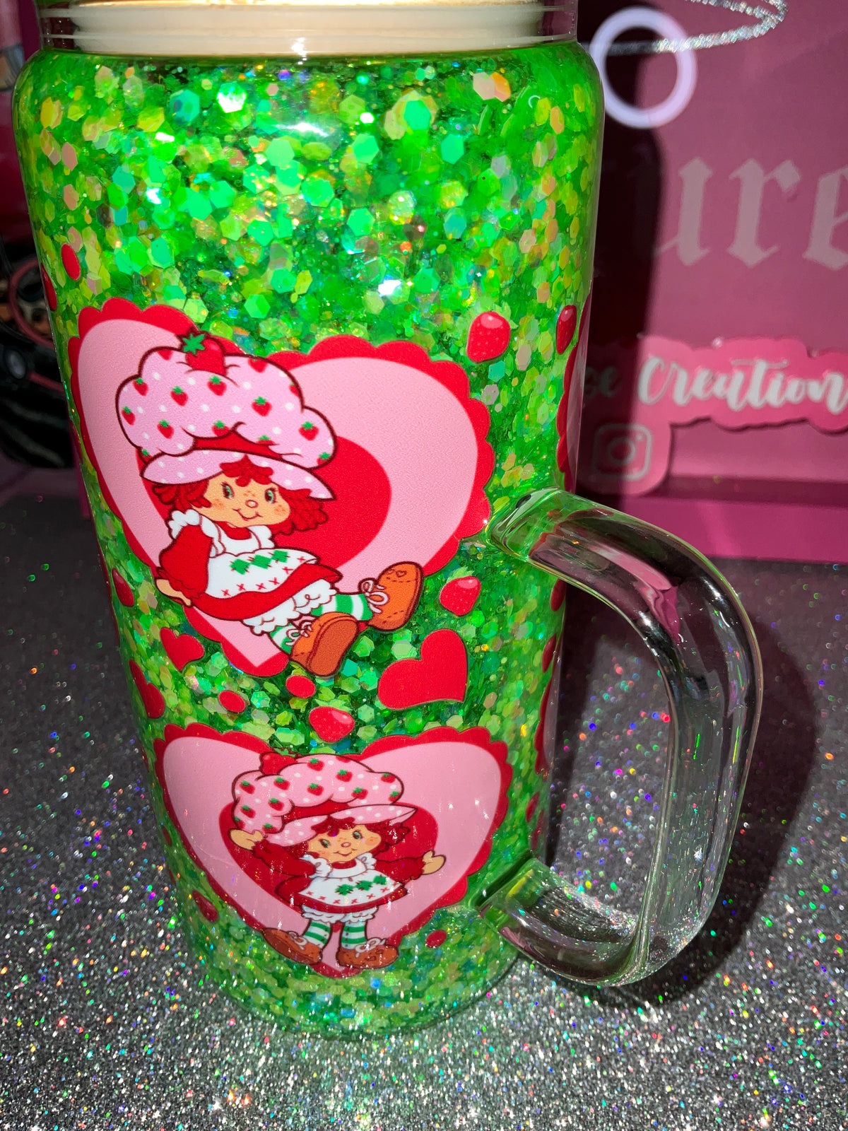 20oz Premade Glass Snow-globes Mugs