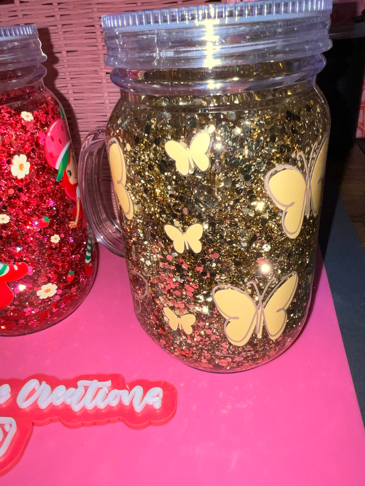 20oz Plastic Mason Jar Snowglobes