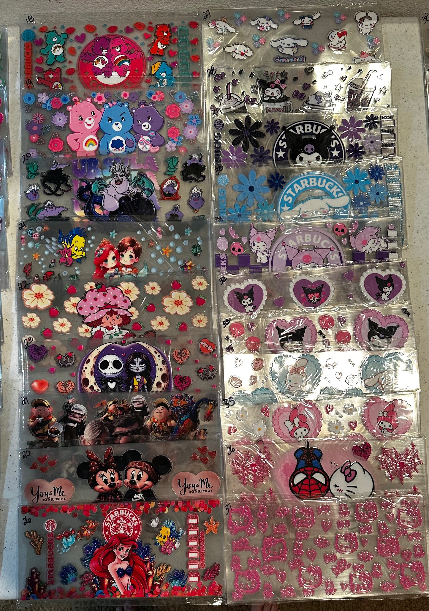 New UV/DTF wraps for cups **** SOLD INDIVIDUALLY*****