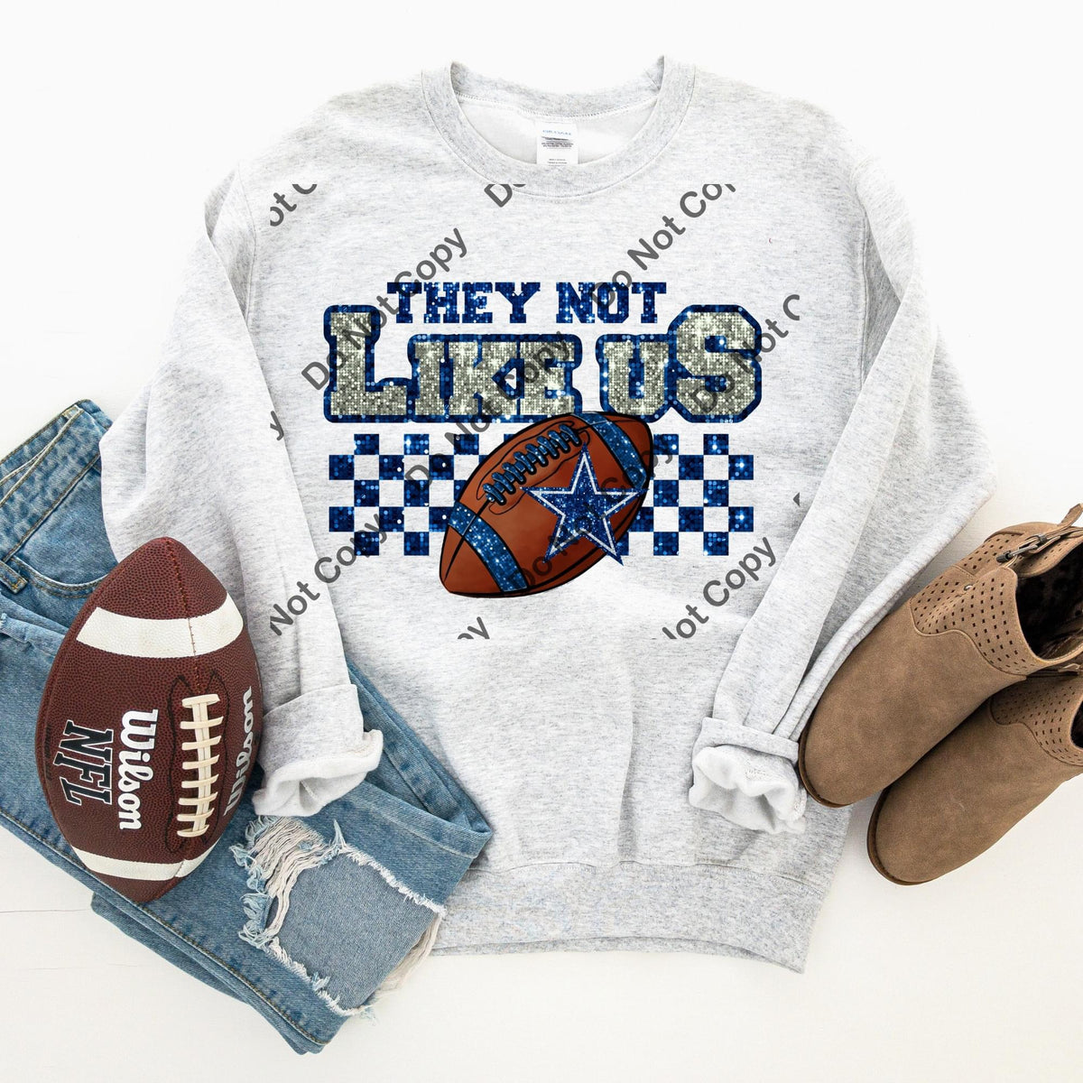 FOOTBALL SKULLIE CHIC T-SHIRT