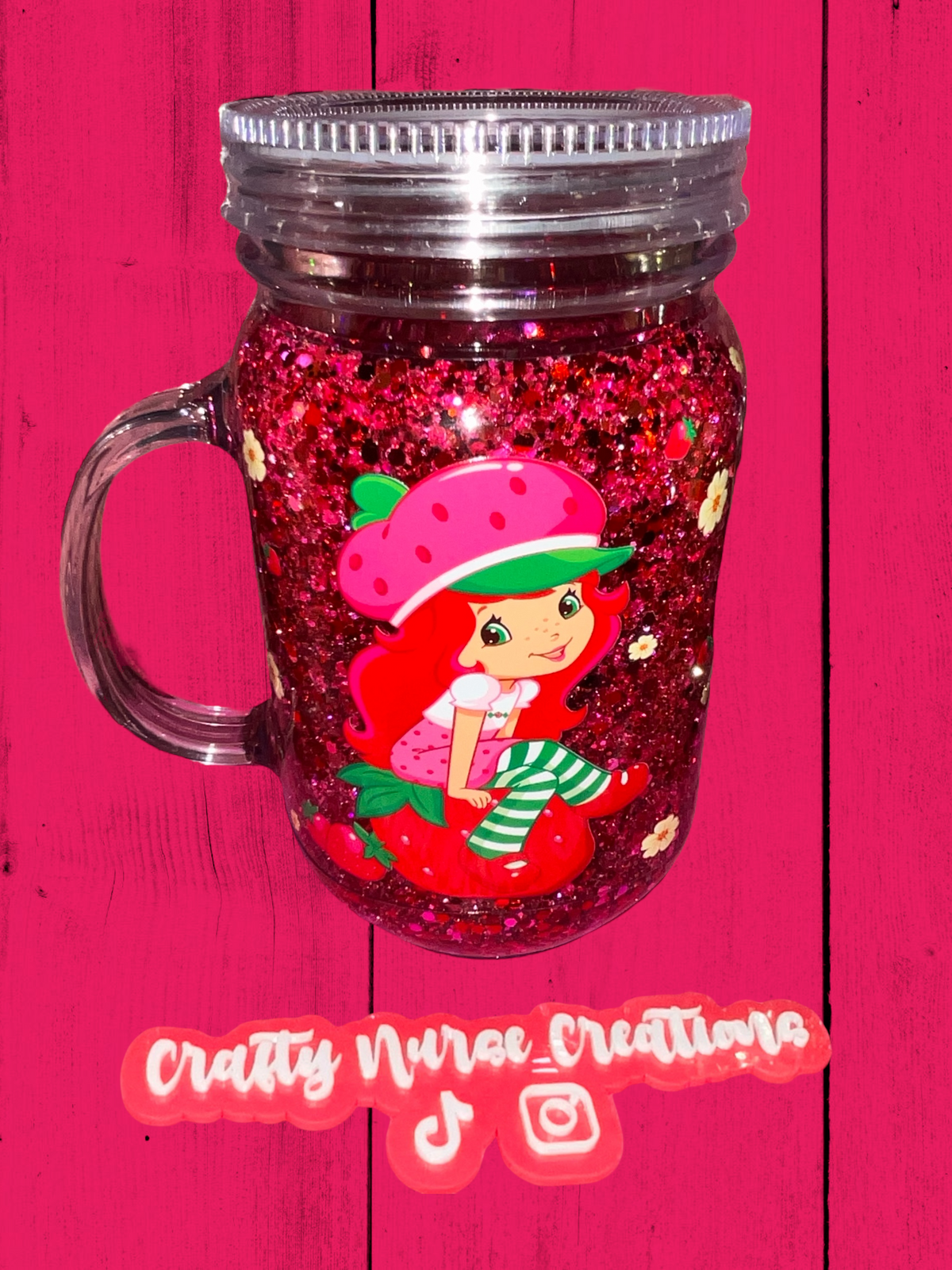 20oz Plastic Mason Jar Snowglobes