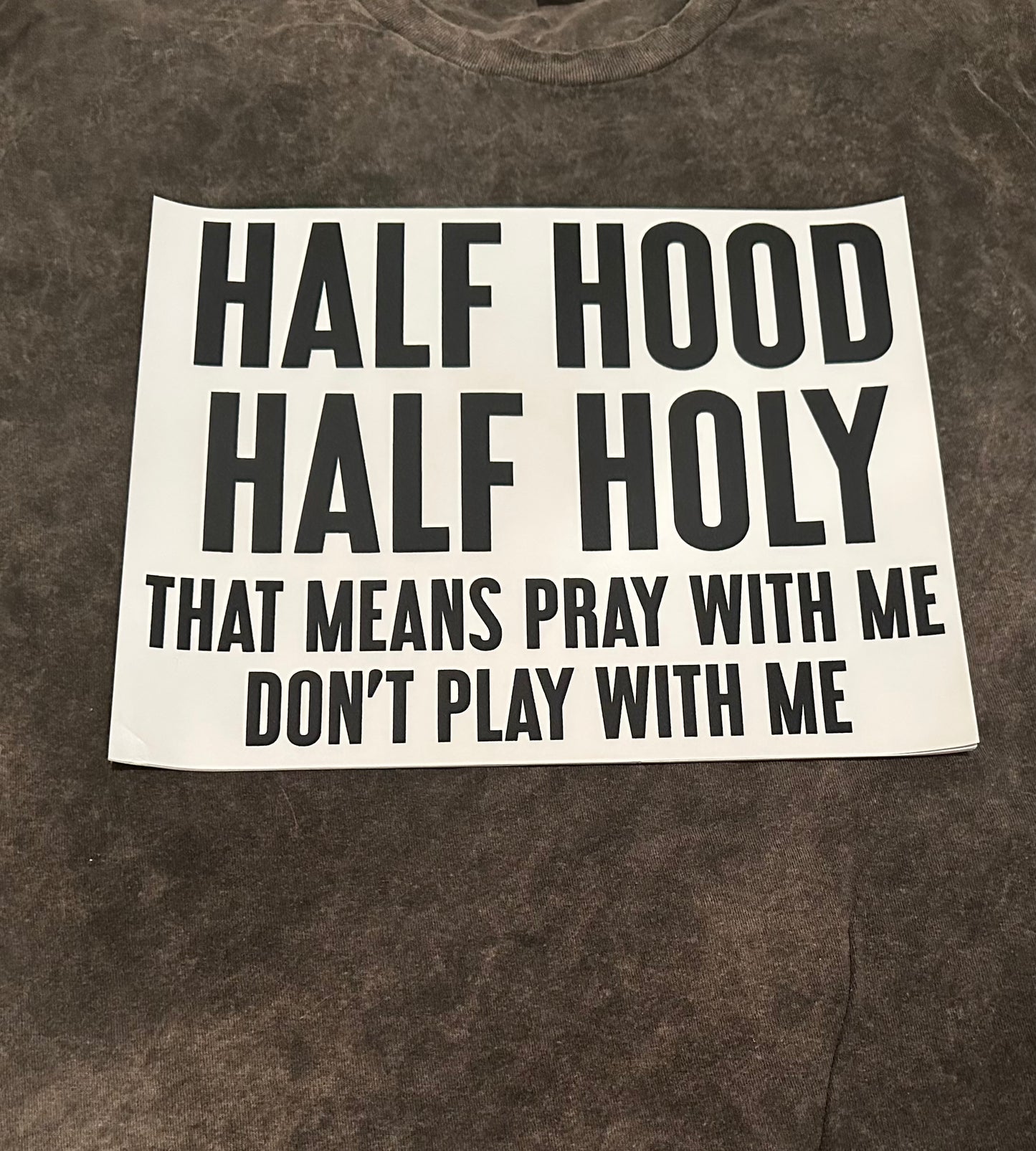 Pick a screen print we will press it on a shirt