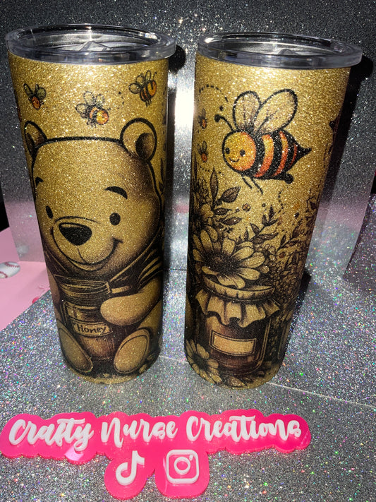 20oz Gold Glitter Tumbler