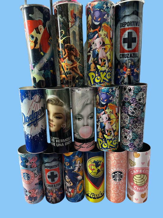 MANY DIFFERENT 20oz  Tumbler DESIGNS! Customs available at a small fee ..